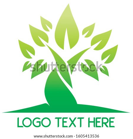 Leaf icon logo nature vector 