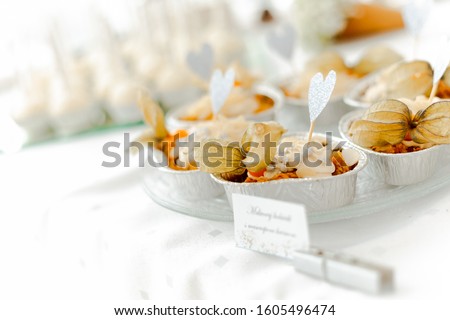 Delicious carrot cake with creamy mascarpone cream. Picture for a menu or confectionery catalog