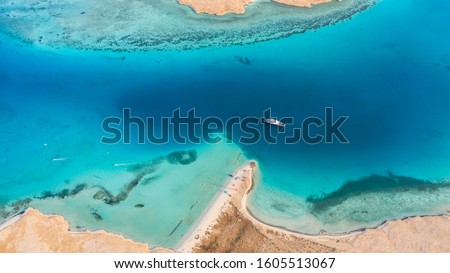 Aerial view of the Red sea in Egypt