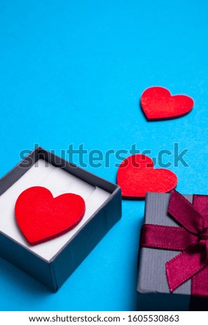 red heart in gift box - valentine day