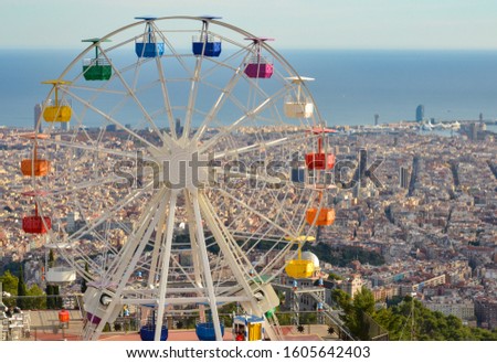 Tibidabo amusement park in Barcelona