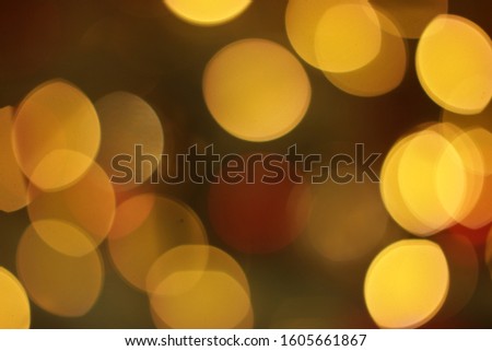 Christmas Lights Bokeh. Christmas Tree In The Background. 