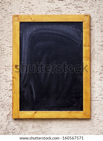 empty black board with space for text