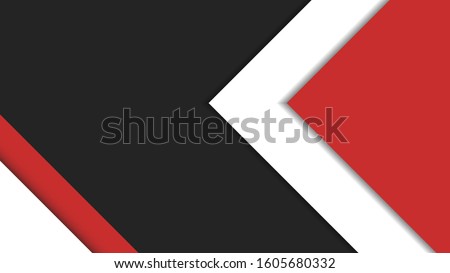 Background, Wallpaper. Simple Shape With Red, White, Black color. Design Vector Graphic Minimalist. Royalty-Free Stock Photo #1605680332