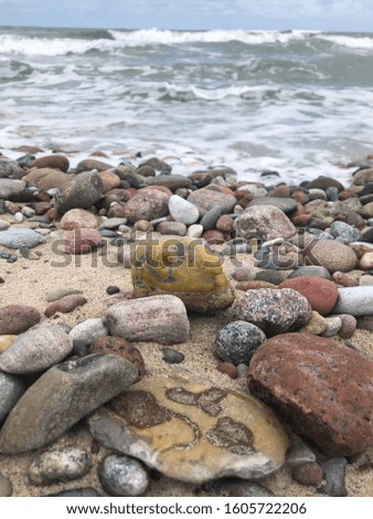 Stones at the beach.Baltic sea.