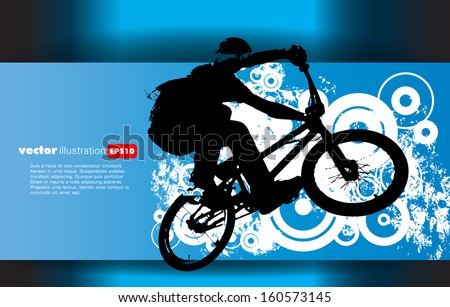 Biker. Vector illustration