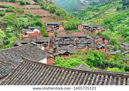 View of Nuodeng village, Yunnan, China.