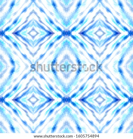 Watercolor Ikat Design. Ikat Ornament. Batik Shibori Rug. Bohemian Ethnic Diagonal Wallpaper. Ikat Design Seamless Pattern.