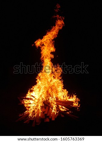 Picture of beautiful fire burning
