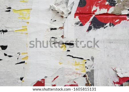 Ripped and tattered street poster paper 