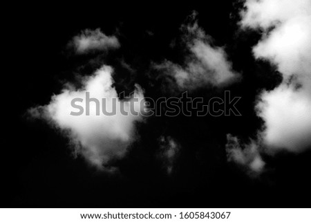 Black and white cloud in the nature