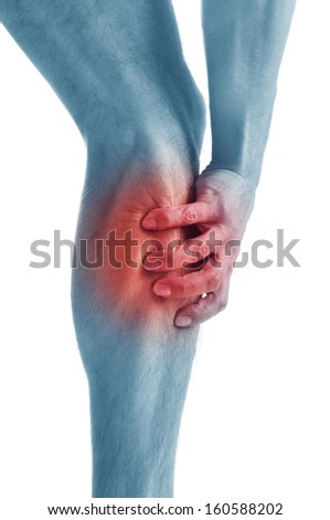 Knee Pain. Concept photo.