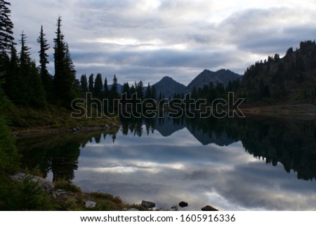 Reflections in an alpine lake