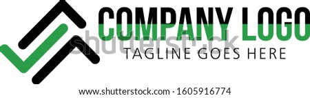simple company logo vector green and black