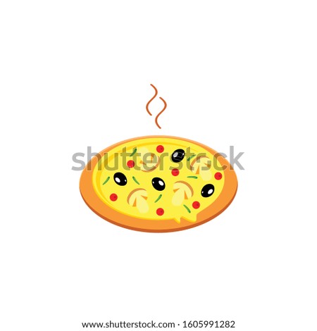 pizza icon food vector illustration