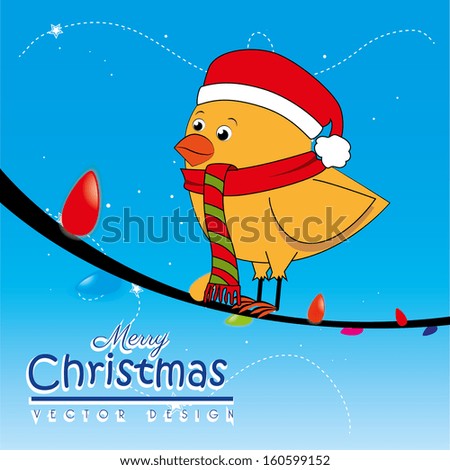 christmas design over blue background vector illustration