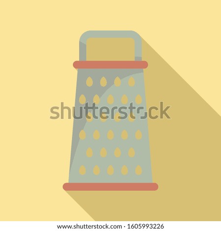 Kitchen grater icon. Flat illustration of kitchen grater vector icon for web design