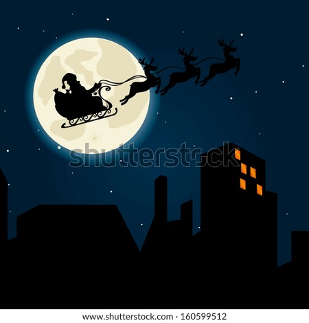 christmas design over night sky  background vector illustration