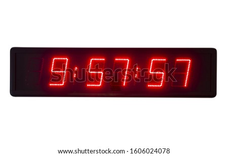 Stopwatch Sports Timer Race Clock. Isolated with handmade clipping path. Royalty-Free Stock Photo #1606024078