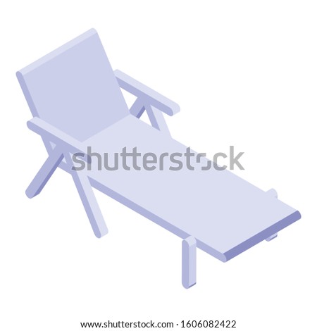 Beach chair icon. Isometric of beach chair vector icon for web design isolated on white background
