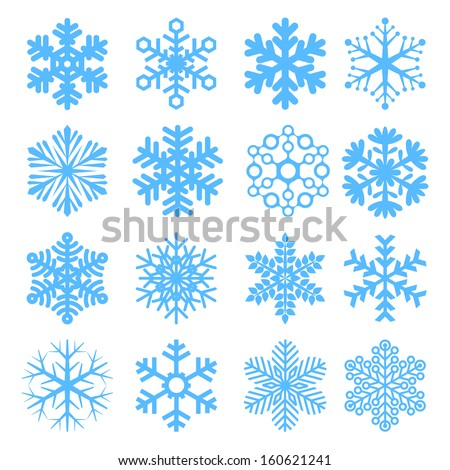 Vector snowflakes. Royalty-Free Stock Photo #160621241