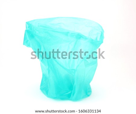 plastic bag isolated on a white background in studio.