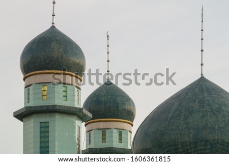 Green dome of the mosque