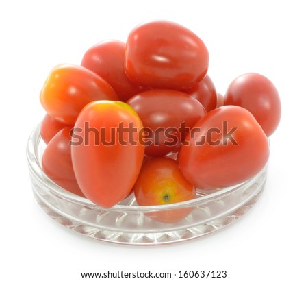 cherry tomatoes  isolated on a white 