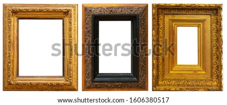 Gold retro antique picture frames