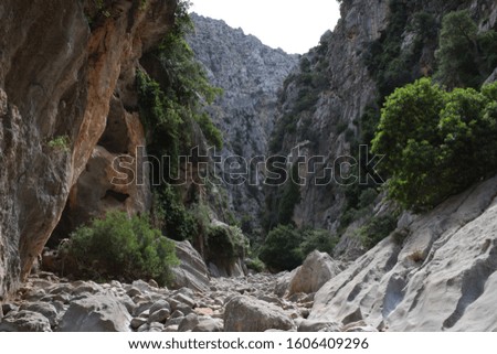 Canyon on the island of Mallorca, Spain