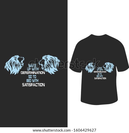 Lion Simple Typography Motivational T-shirt Design