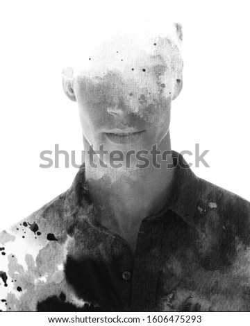 Paintography portrait of a young man