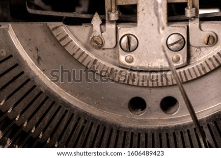 an old typewriter in closeup