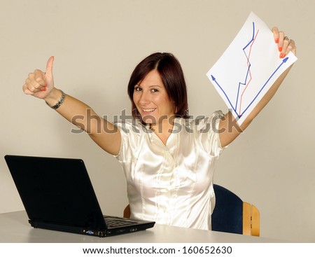 successful business woman in office