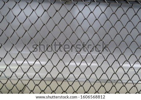Old steel mesh metal fence seamless structure