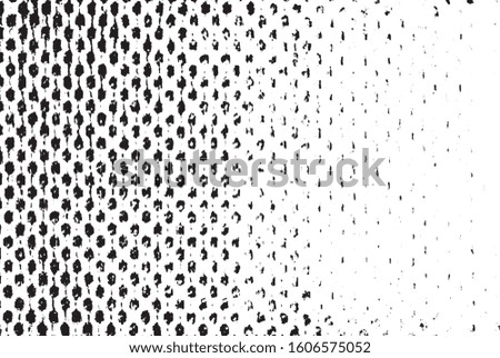 Small uneven spots and particles of debris. Abstract vector texture.  Distressed uneven background. Grunge texture overlay with fine grains isolated on white background. Vector illustration. EPS10.