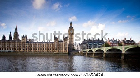 view of Big Ben and Westminster bridge