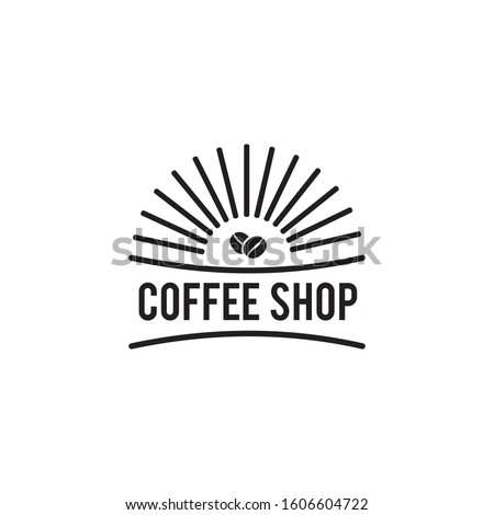 Coffee shop logo design vector illustration template