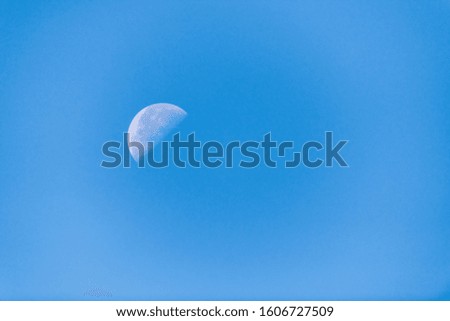 Picture of moon at day