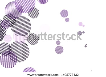 Light Purple vector layout with circle shapes. Glitter abstract illustration with blurred drops of rain. Pattern for beautiful websites.