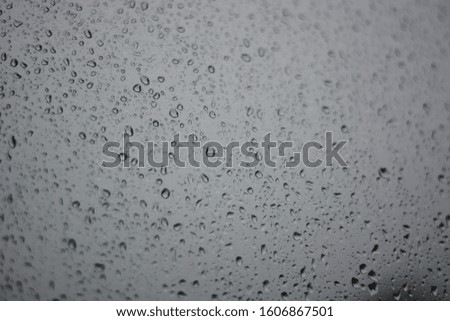 autumn rain drops on the glass