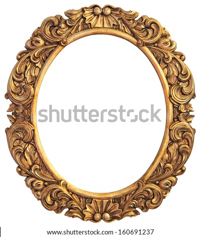 Antique gilded Frame Isolated with Clipping Path 