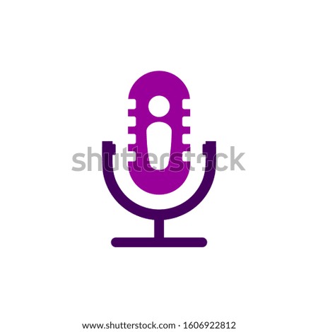 podcast logo with purple color 