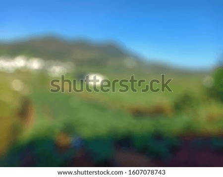mountain scenery with blur effect