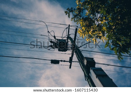 Outdoor photo of electrical power line