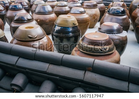 Traditional jars for storing Korean food