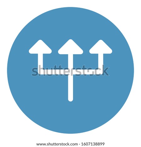 
Three direction arrow, pathway Isolated Vector Icon which can be easily modified or edited
