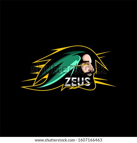 Zeus esport gaming mascot logo vector