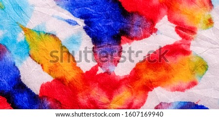 Rainbow splash colors tie dye background. Watercolor modern design. Bright artistic abstract tie dye pattern with crumpled effect.