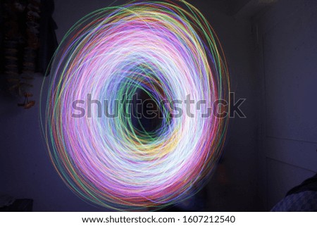 colourful fairy lights on low shutter speed. 